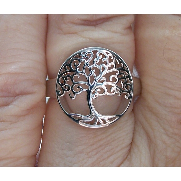 925 STERLING SILVER Tree Of Life Fashion Ring-Sizes 3-15 - Picture 3 of 15